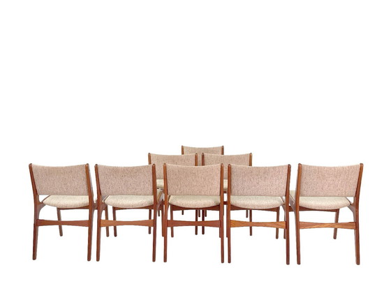 Image 1 of vintage set of 8 dining chairs model 89 by Erik Buch for Anderstrup Möbelfabrik