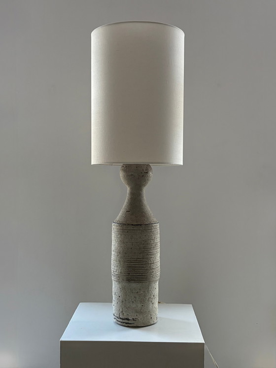 Lampe de table en céramique vintage – Ceramic, Cotton, Mid Century Modern (photo 5 of 5)