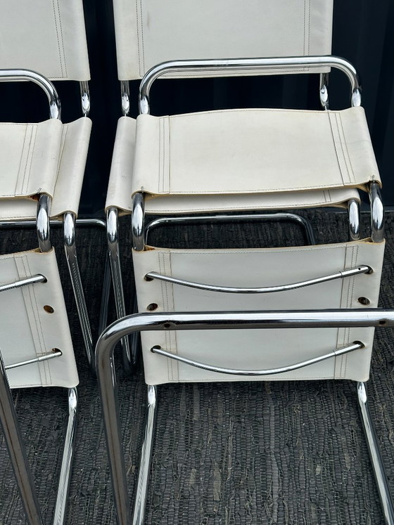 Mart Stam S 33 Chairs – Dining chairs, Chrome, Leather (photo 22 of 24)