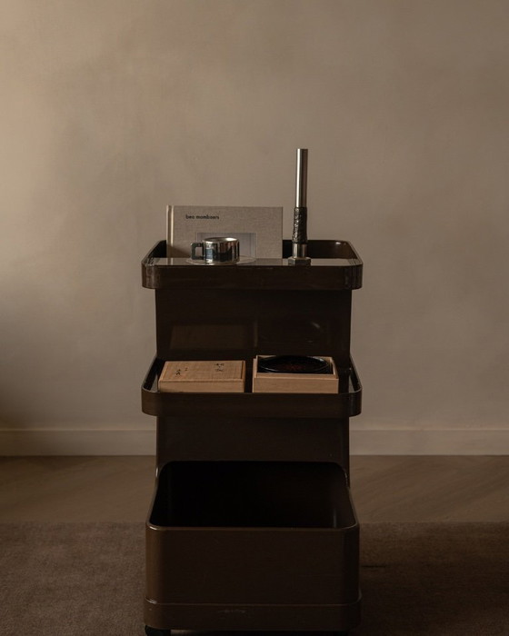 Image 1 of Carrello vintage Marc Held per Prisunic – carrello di servizio Space Age marrone