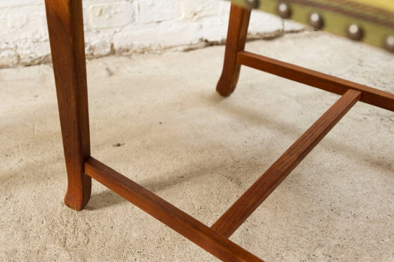 Image 1 of 4x oak and wool dining room chairs by Henning Kjaernulf, 1960's