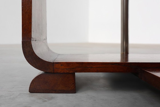 Image 1 of Tavolino quadrato Art Déco impiallacciato in rovere, Francia 1925 ca. 1925