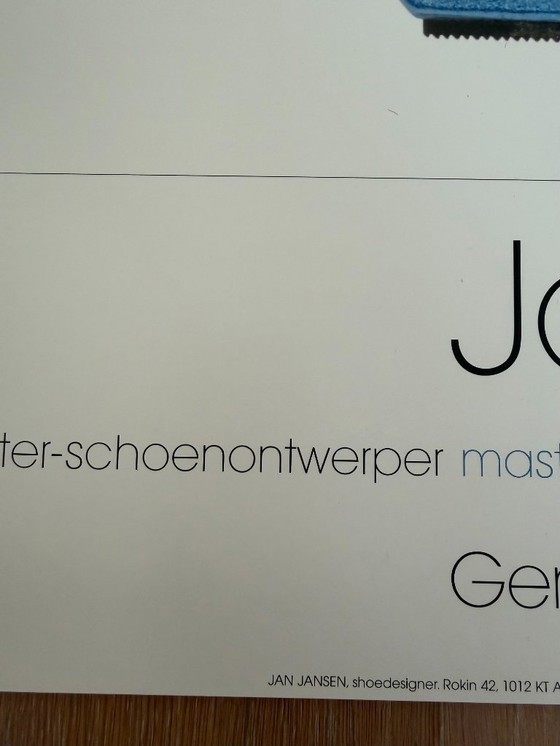 Image 1 of Jan Jansen, "Stir my blue blood', 1995, Shoedesigner, Rokin 42, copyright Claude Vanheye and Joost Guntenaar, 2002, Printed in H
