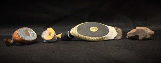 Image 1 of Lot de 4 petites figurines d'animaux - Statuettes de canard et de lapin - 2Y30