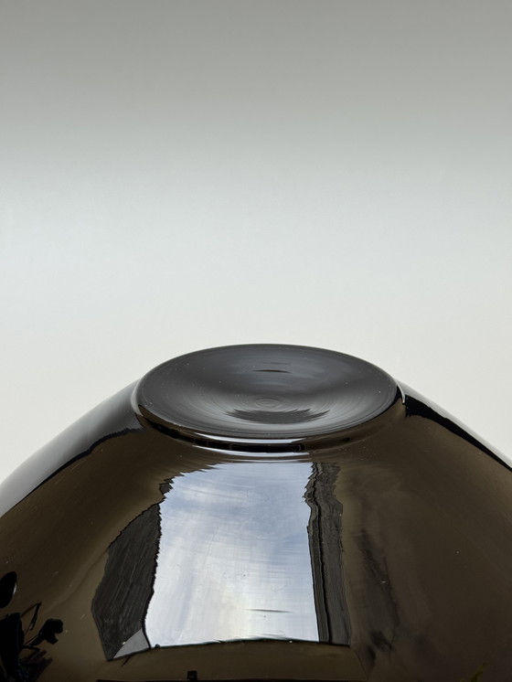 Image 1 of Grande bomboniera in vetro nero, serie "Mimosa" - Boom, Belgio Art Déco - Vetro ialitico -