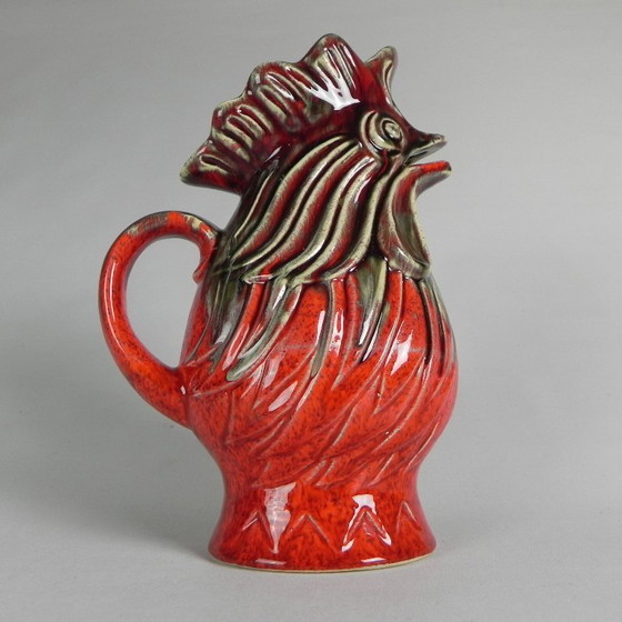 Image 1 of Jarra con forma de gallo, cerámica Sars Poteries, década de 1950.