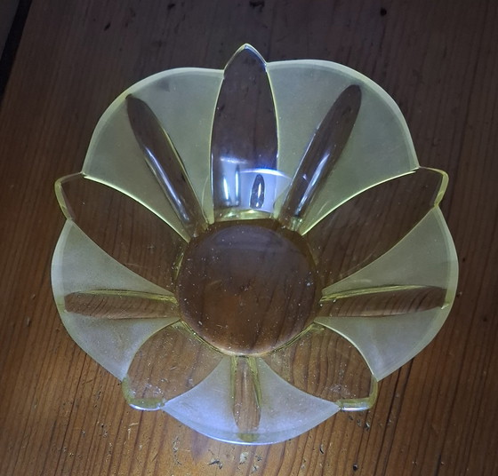 Image 1 of Rudolf Hlouek, Art Deco, Verre taillé,Bols, Citrine, Verre uranium,Lumineux