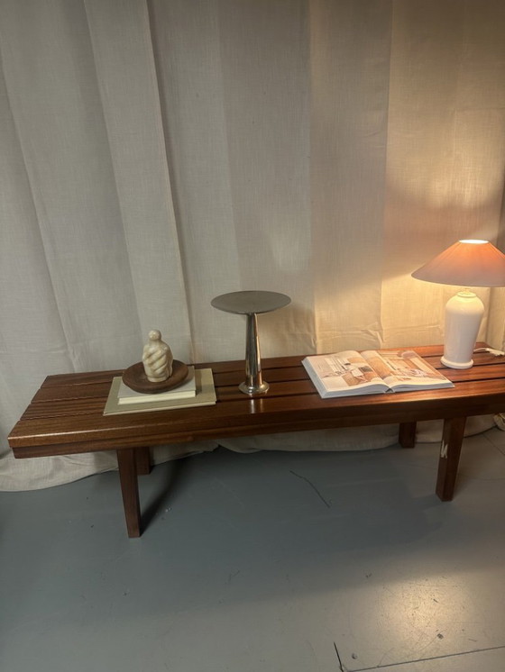 Image 1 of Panca vintage con doghe in legno