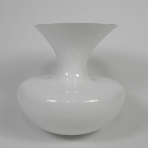 Large vintage glass vase 40 cm wide