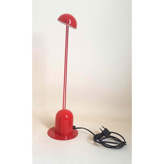 Image 1 of Lampe vintage en métal laqué rouge, 1980