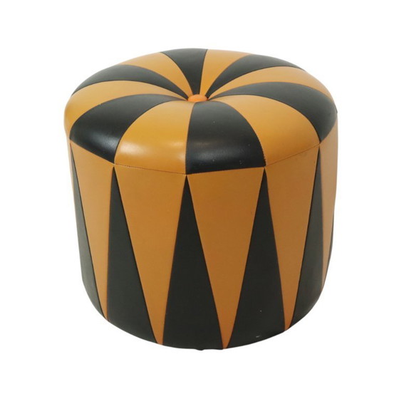 Image 1 of Pouf rotondo vintage in similpelle anni '60
