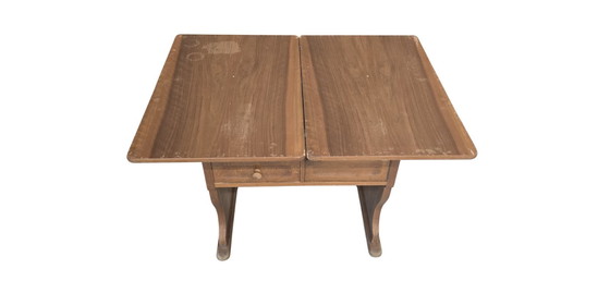Image 1 of Vintage Space-Saving Wooden Book-Shaped Coffee Table with Drawers and Compartment