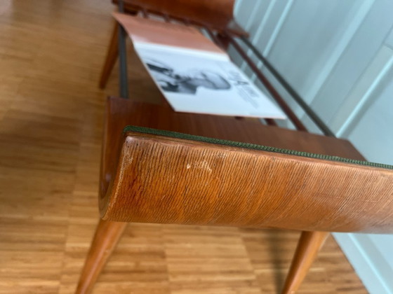 Image 1 of Rara mesa de centro original Cor Alons para C. den Boer Gouda (años 50, teca y cristal)