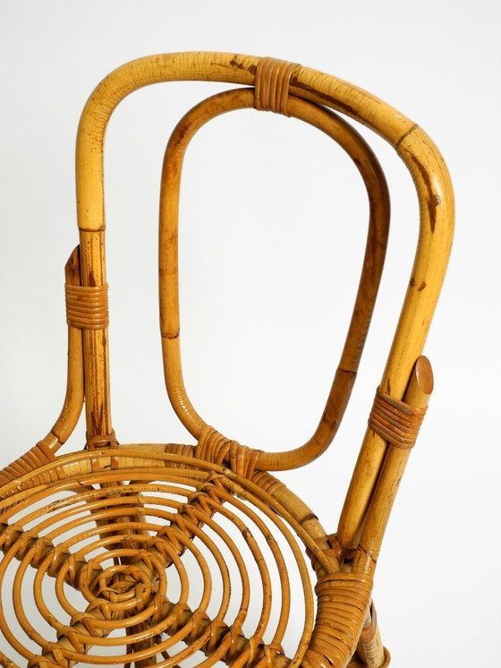 Image 1 of Paar sehr schöne seltene originale italienische Bambusstühle aus den 1960er Jahren