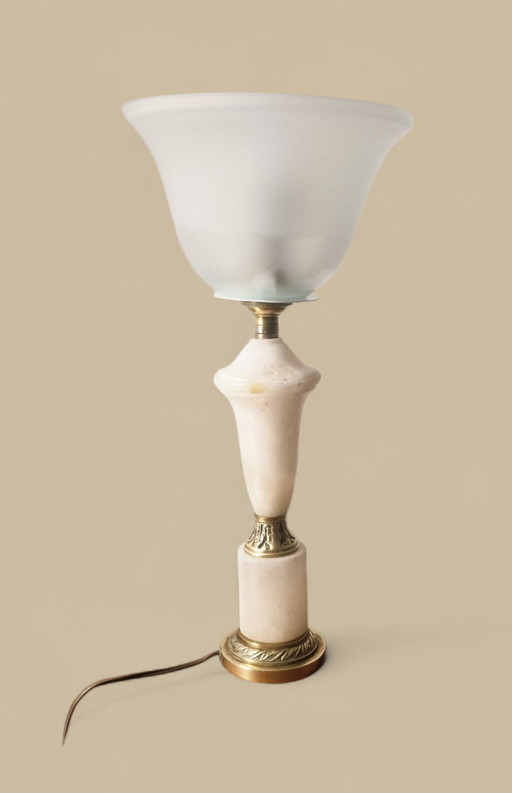 Vintage Neo-Empire style lamp - Marble and Brass