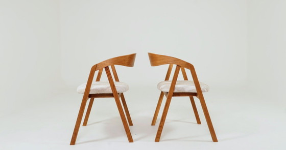 Image 1 of Sedia da ufficio in stile rustico in legno di quercia safari beige