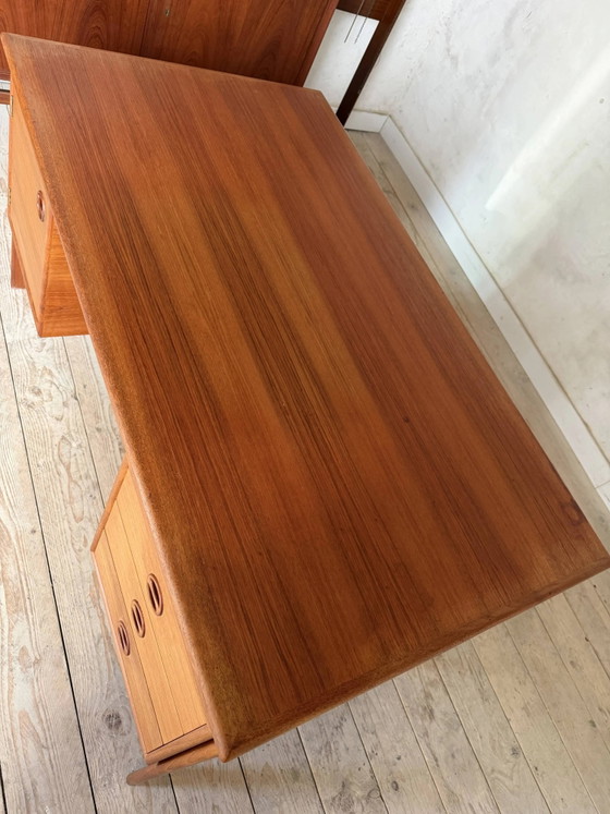 Scrivania vintage scandinava in teak, Danimarca – Scrivanie, Scandinavian (photo 6 of 12)