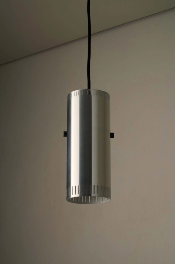 Aluminum "Cylinder" Pendant by Jo Hammerborg for Fog & Mørup, 1960s, Ceiling lights, Aluminium (photo 7 of 7)