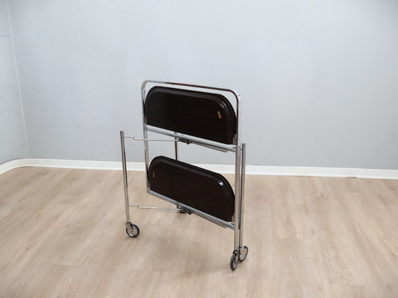 Image 1 of Carrello di servizio pieghevole vintage / carrello da bar design anni '60