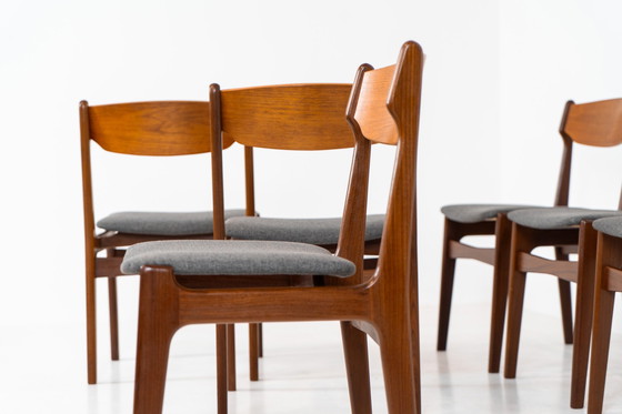 Image 1 of Set Of 6 Beautiful Dining Chairs By Erik Buch (Denmark, 1960S).