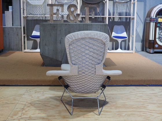 Image 1 of KNOLL INT. BERTOIA SEDIA PER UCCELLI MIT HOCKER HOPSACK BEIGE