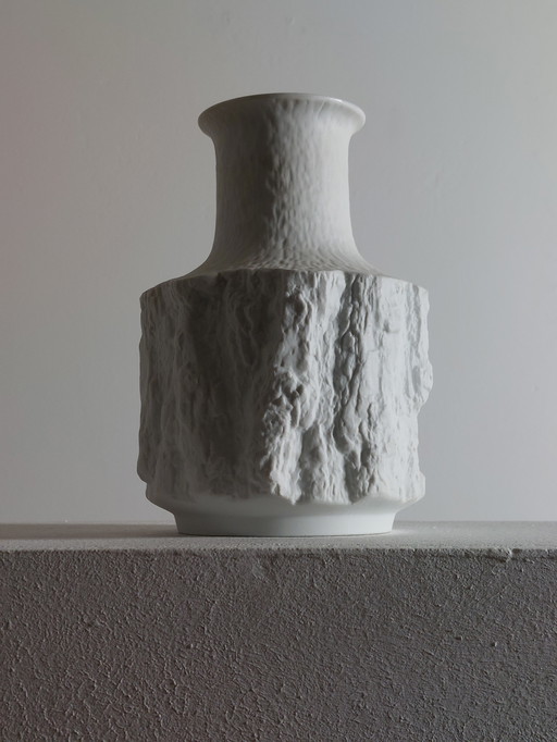 Vintage mid century bisque porcelain Bareuther Waldasassen rock decoration 