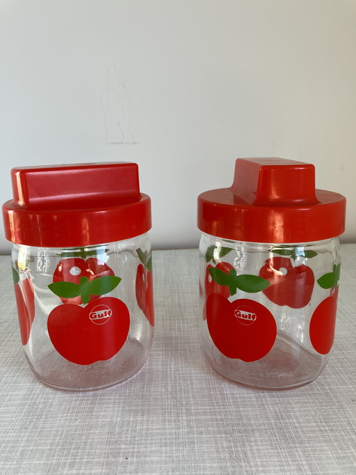 2 bei barattoli Gulf per la conservazione