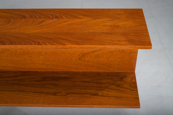 Image 1 of Mid-Century Modernes Wandregal aus Teakholz von Walter Wirtz für Wilhelm Renz, Deutschland, 1960er Jahre