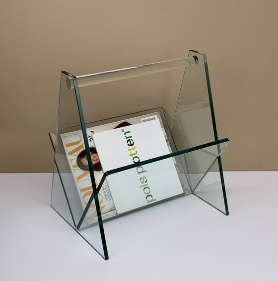 Image 1 of Vintage glass design magazine holder Helderr Adele reading rack