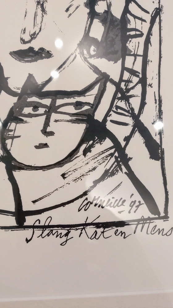 Image 1 of Corneille Gato, serpiente, humano. Serigrafía