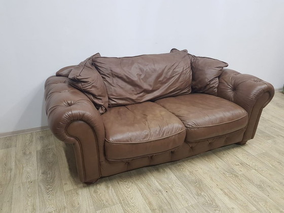 Divano Chesterfield stile Mid-Century in pelle – Sofà, Leather, Mid Century Modern (photo 8 of 22)