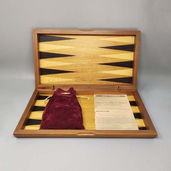 Image 1 of 1980s Gorgeous Piero Fornasetti Backgammon in Excellent condition. Made in Italy