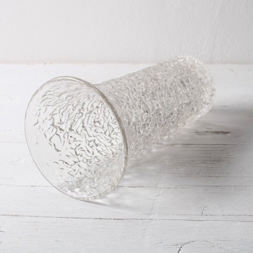 Mid-Century Pressed Glass Vase by Václav Hanuš / Libochovice / Czech Republic / 1970