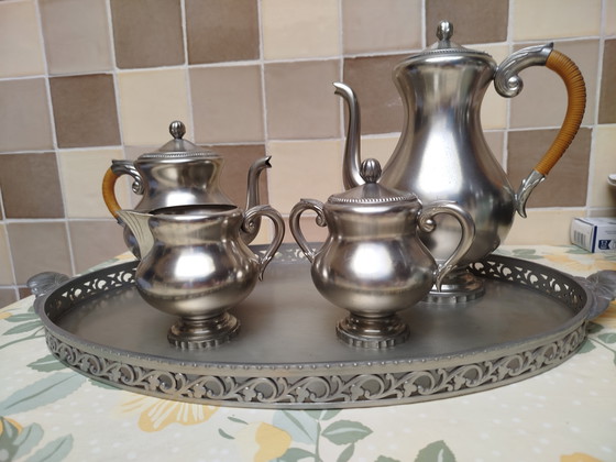 Royal Holland Pewter Onion Dinnerware – Crockery, Silver (photo 4 of 11)