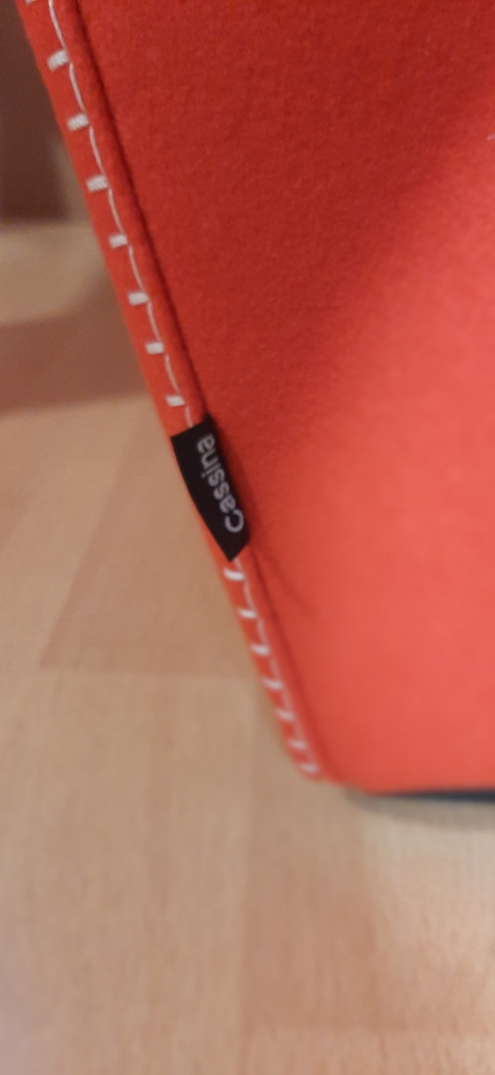 Image 1 of Cassina 2 Poltrona 637 Utrecht Nuova Mai Usata Lampo Rosso Lana 13L