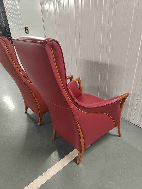 Image 1 of Deux cuir rouge Giorgetti Progetti 64240 Highback