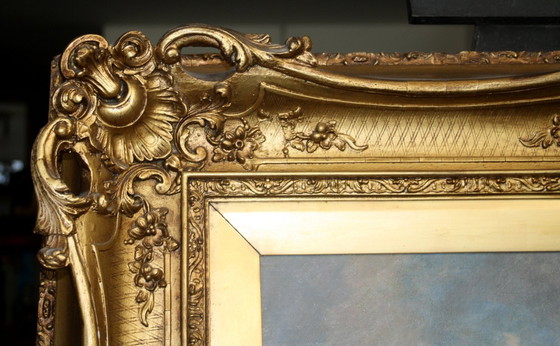 Image 1 of Pintura al óleo de Joseph Paul Pettitt y George Young "Recolectores de mejillones en la costa sur" mate