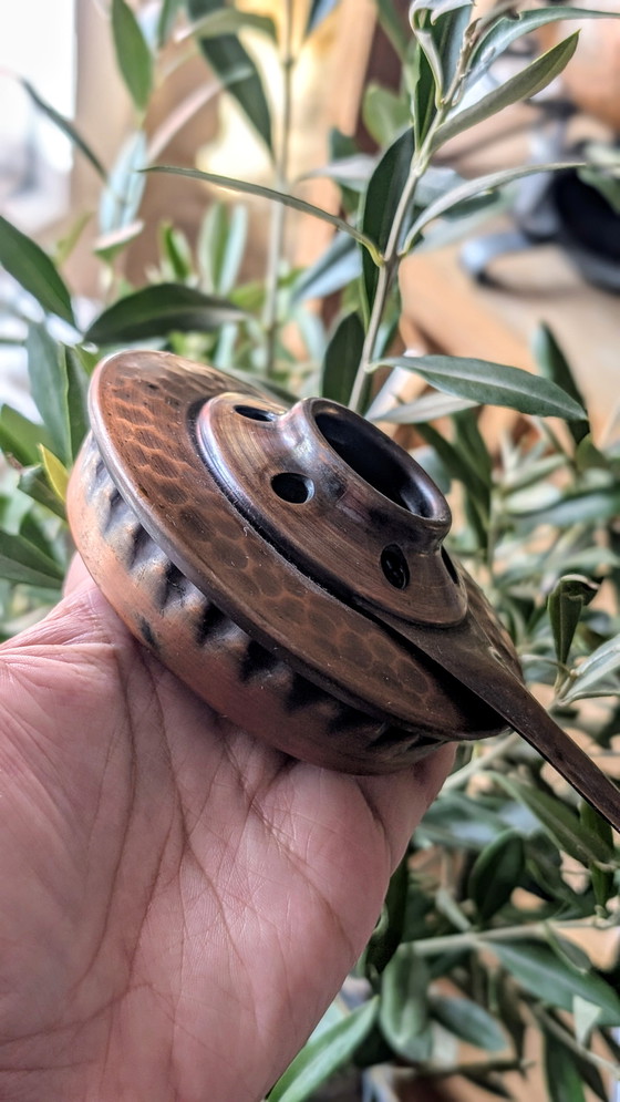 Image 1 of Set da fonduta NELSI in rame martellato, Souillac, Francia