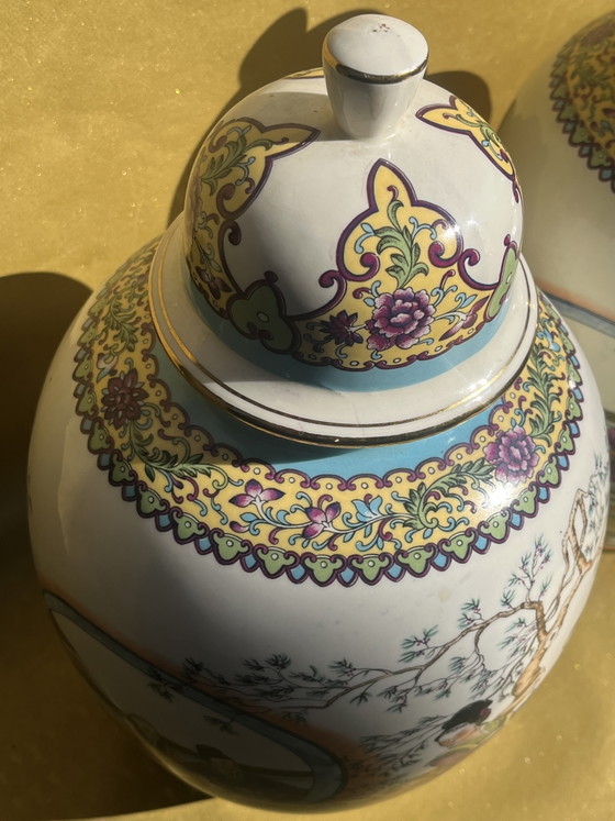 Image 1 of 2x vintage vase China porcelain 