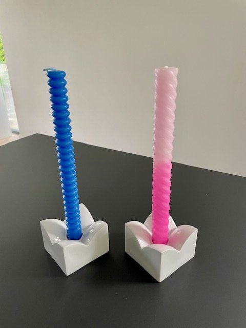 Image 1 of Set van 2 Vintage Porseleinen Kaarsenhouders | Arzberg Design