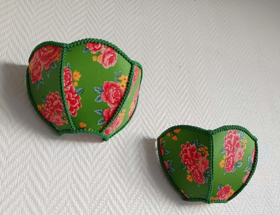 2x Vintage Flower Wall Sconces – Wall lights, Textile (photo 2 of 10)