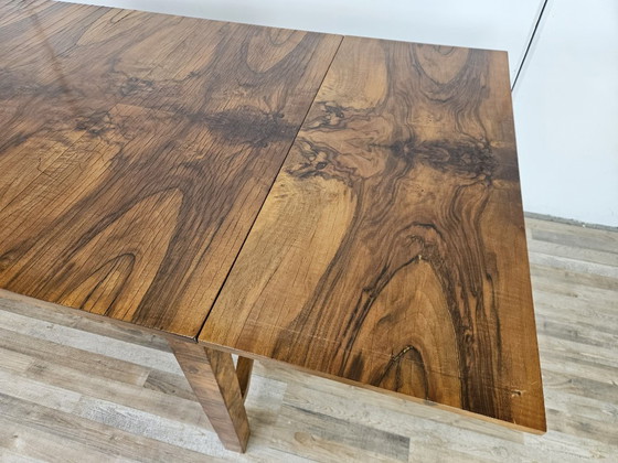 Image 1 of Extendable Art Deco table in olive root