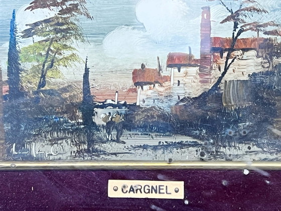 Pair of Lucio Cargnel 1950s Oil on Board Paintings, Paintings & Drawings, Wood (photo 3 of 3)