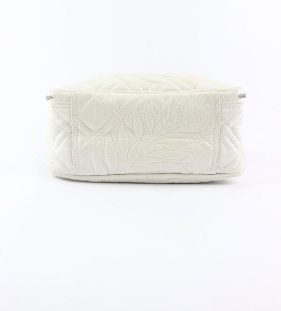 Image 1 of Balenciaga Blanket vierkante tas van wit leer met bloemenprint