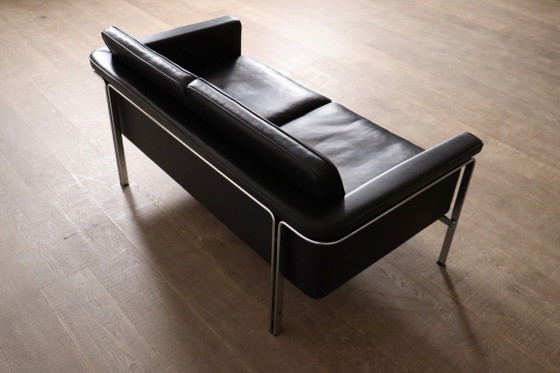 Horst Brüning Model 6912 Canapés 2 places en cuir noir pour Kill International, Allemagne 1967 – Leather (photo 6 of 14)