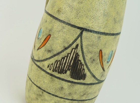 Image 1 of Scheurich vaas uit het midden van de 20e eeuw met ruw glazuur en abstracte decoratie, model 273-38