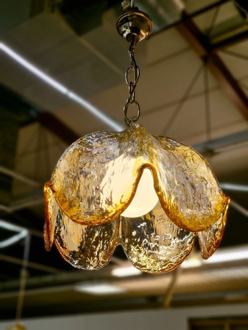 Vintage-Pendelleuchte aus italienischem Muranoglas, 70er Jahre