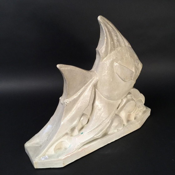 Roger Guérin, Grande Sculpture de poisson Art Déco, 1935, Grès – Ceramic, Art Deco (photo 2 of 11)