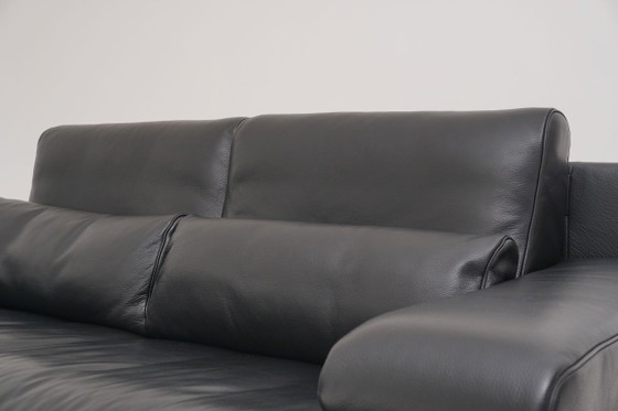Image 1 of Rolf Benz 6500 Set Sofa Couch Three-seater Two-seater Leather Black