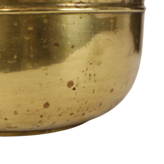 Großer Blumentopf aus Messing, Repoussé Frankreich, 25 cm – Pflanzkübel, Brass (photo 7 of 15)